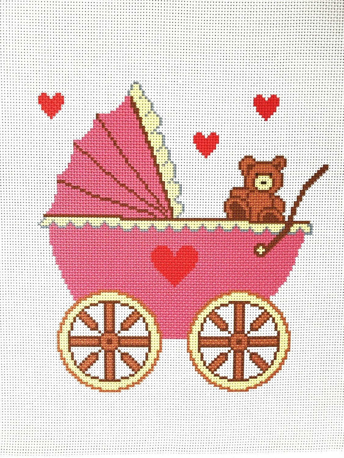 Printed Stamped Canvas for Cross Stitch Tapestry Embroidery Gobelin Needlepoint Gobelin L (New BabyFirst Day 60104)
