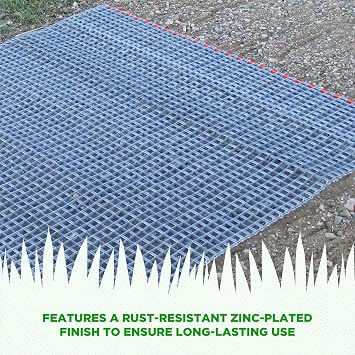 Yard Tuff Drag Mat, Lawn-Leveler & Baseball-Diamond Maintenance Rake, Manual Tow Rope Included, 3 Feet by 3 Feet