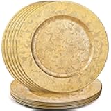 ZOOFOX 12 Pack Gold Charger Plates, 13