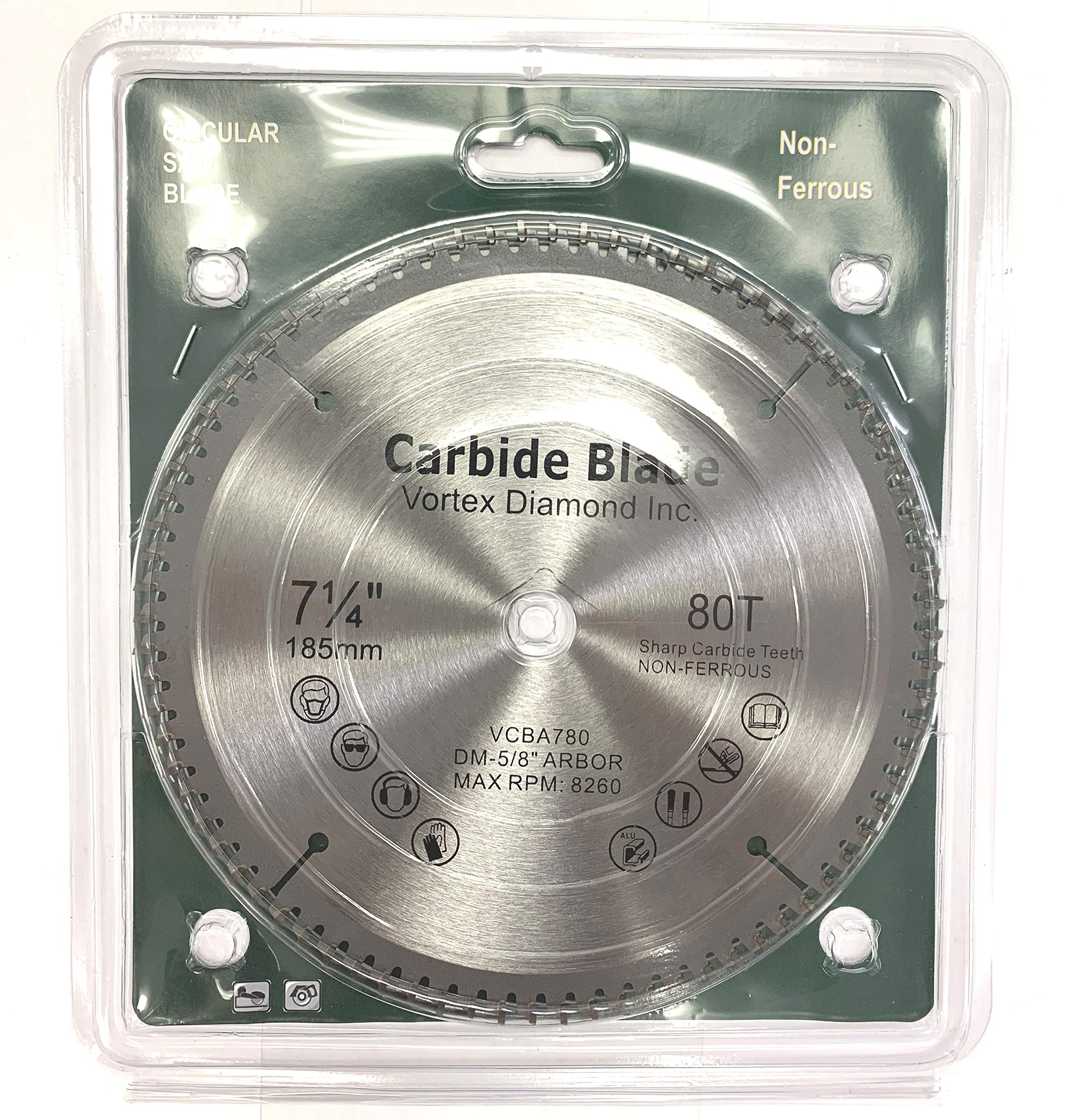 Amazon.co.jp: VORTEX DIAMOND VAB 7-1/4インチ 80歯 TCT 非鉄 金属