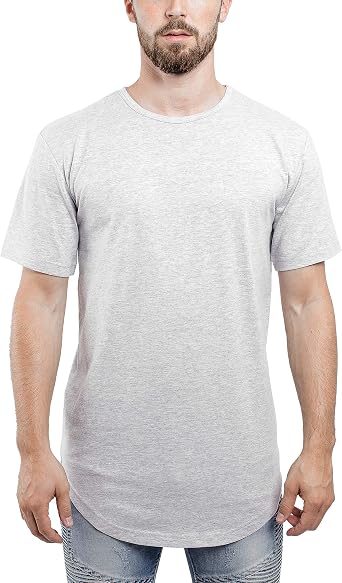 Blackskies Round Basic Longshirt | Long Oversize Fashion Long Sleeve Men's T-Shirt Long Tee