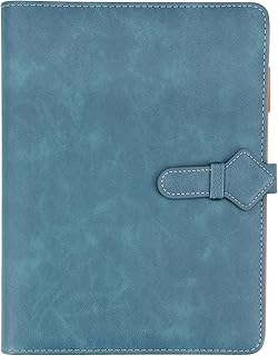 LASER ART A5 Leather Diary for Men &amp; Women | Premium Refillable Ring Binder Notebook with 150 Ruled Pages | Magnetic Closu...