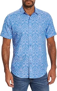 Highland Jacquard Short Sleeve Shirt by Robert Graham
