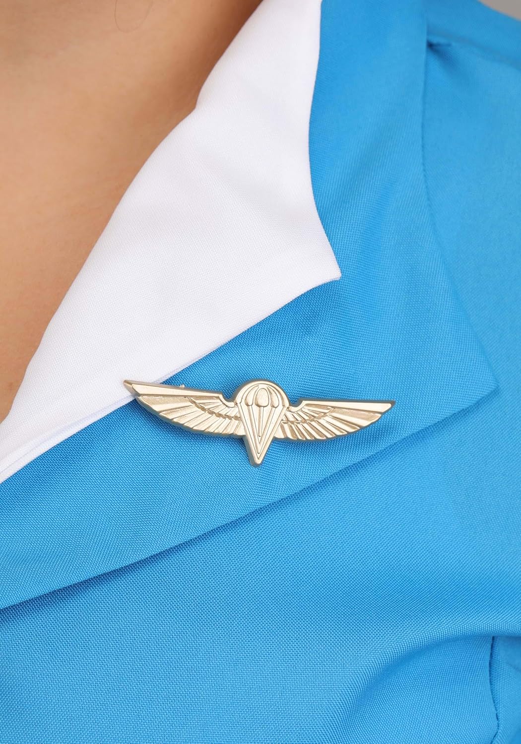 Plus Size Flight Attendant Costume | Plane Stewardess Uniform With Vintage Pencil Skirt | Air Travel Helper