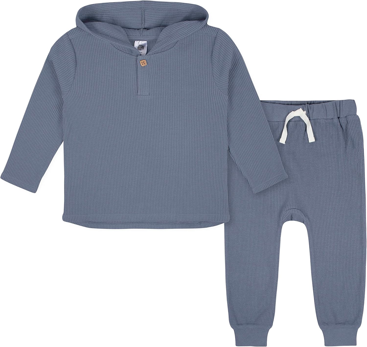 Gerber Baby Boys' Toddler 2-piece Waffle Hooded Top & Jogger Set
