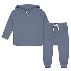 Gerber Baby Boys Toddler 2-piece Waffle Hooded Top Jogger Set