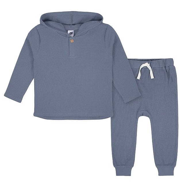 Gerber Baby Boys Toddler 2-piece Waffle Hooded Top Jogger Set