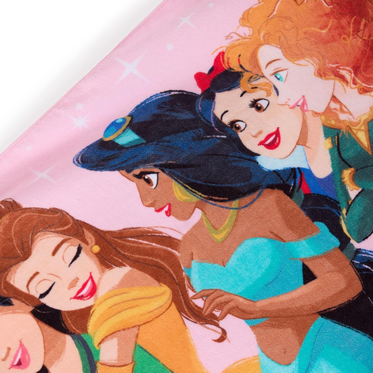Disney Store Official Princess Beach Towel with Screen Art on Topside - Measures 29" x 58" - Soft & Absorbent for Pool or Beach - Bath Towels for Kids Who Love Disney Princesses