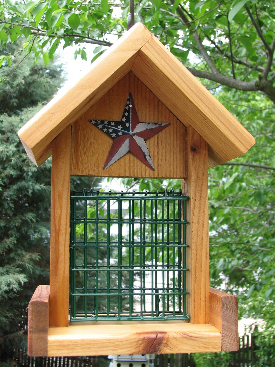 Bob's New England Woodcrafters Cedar Suet Bird Feeder Red