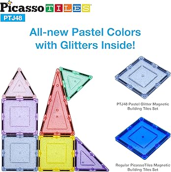 PicassoTiles 磁気ブロックタイル用ビー玉 8 個 PicassoTiles 磁気