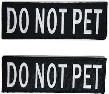 Leash Boss Service Dog Patches for Harness | Velcro Patches for Dog Harness or Vest | Do Not Pet Patch, Dog in Training, Service Dog, Emotional Support | Removable Hook and Loop Embroidered Patches