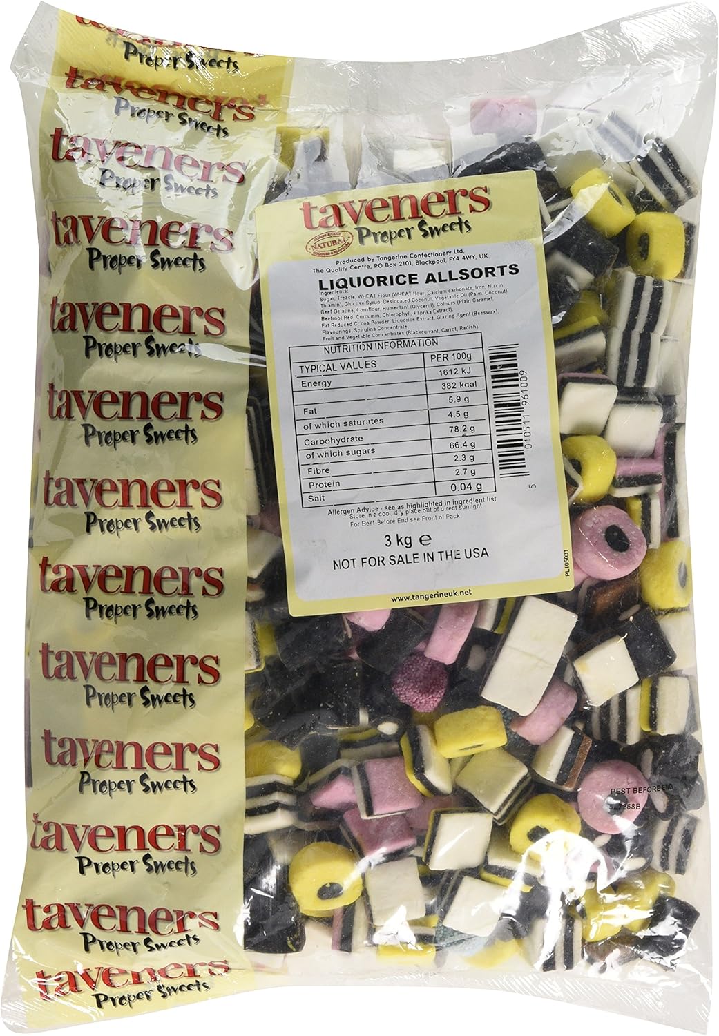 Taveners Liquorice Allsorts 3 Kg Amazon.co.uk Grocery