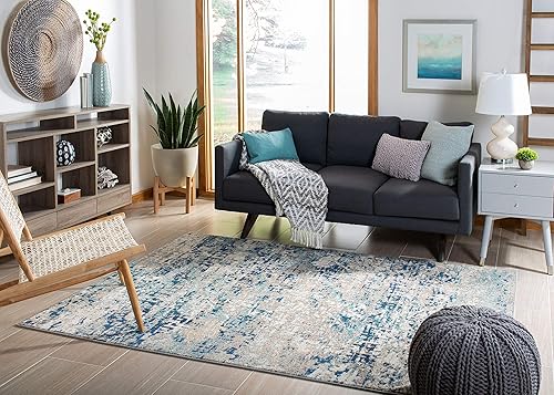 Miniatura 3 de SAFAVIEH Colección Madison MAD460K - Alfombra con diseño abstracto moderno, no desprende pelusa, de fácil cuidado, para zonas de alto tráfico en