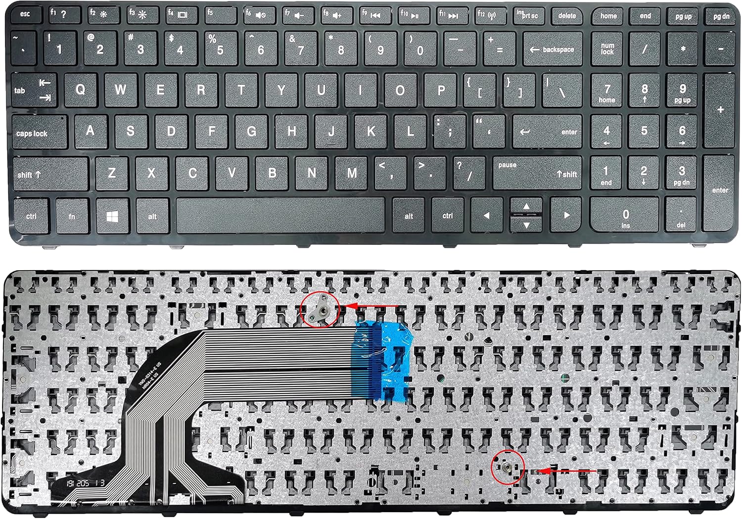 Replacement Keyboard for for HP 15-E, US Layout Laptop Keyboard Without Backlit