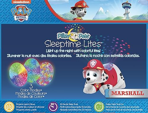 Miniatura 6 de Pillow Pets Paw Patrol Marshall Sleeptime Lites - Luz nocturna de peluche de 11 pulgadas