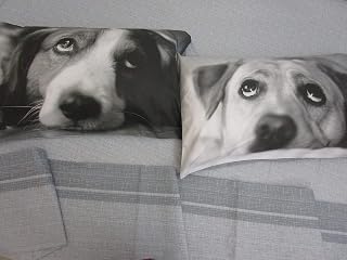 Double Bed Set with Dogs, 100% Cotton in Digital Print Made in Italy..Maxi Sizes New 2021!!!!