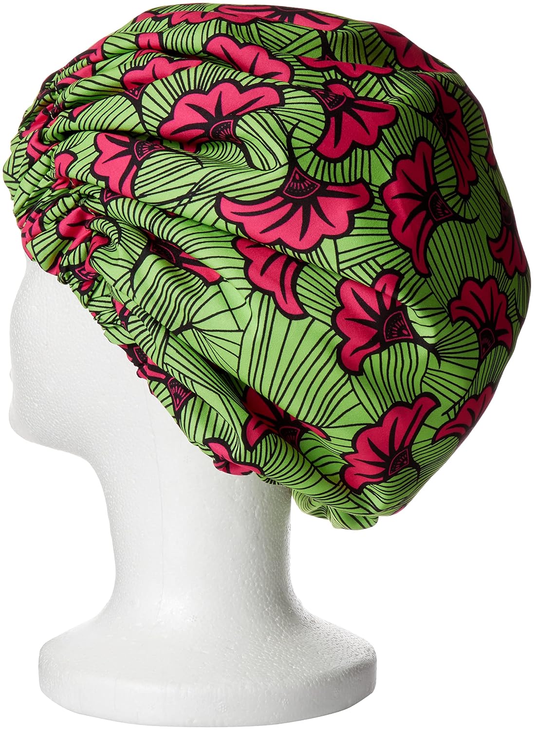 Melanin Crown Silk Hair Wrap for Sleeping – Premium Satin Hair Bonnet for Sleeping – Universal Fit Bonnet for Curly Hair Protects Against Breakage – Beautiful Colorful Designs Satin Sleep Cap Loud