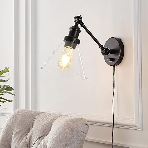 Miniatura 2 de JONATHAN Y JYL7575A Cowie - Aplique de pared clásico industrial de 8 pulgadas, ajustable, LED, contemporáneo, 2700 K, 4 W, bombilla para entrada,
