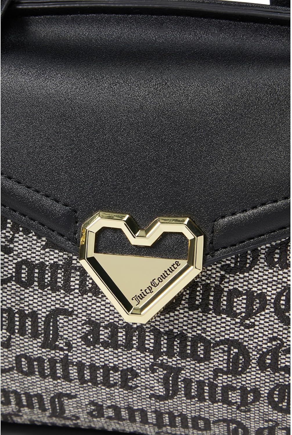 Juicy Couture Modern Chic Crossbody Oversized Gothic Status Black Beige One Size