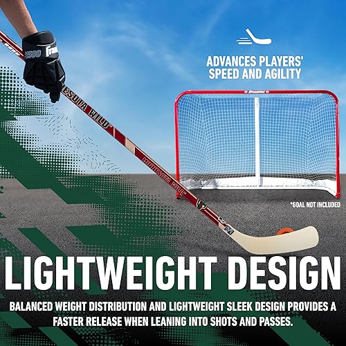 Vista 217 de Franklin Sports NHL Team - Palo de hockey callejero de vinilo de 48 pulgadas Pittsburgh Penguins