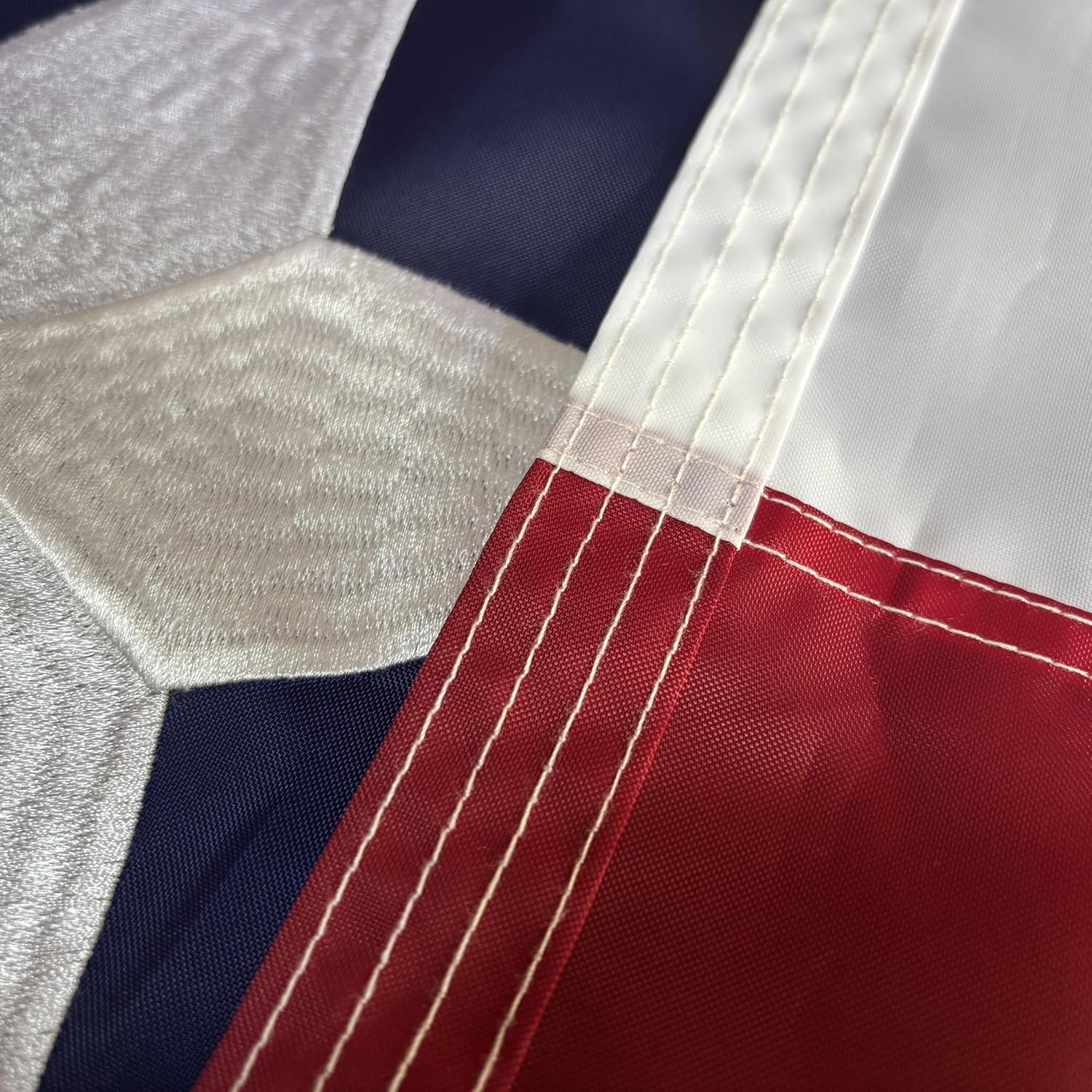 Embroidered Puerto Rico Flag 3x5 Ft - Double Sided Embroidered, Heavy Duty Nylon, Sewn Stripes and Brass Grommets. Premium Puerto Rican PR National Flags. Great For Outdoor/Indoor Use