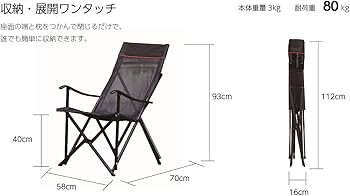 Amazon.co.jp: onway オンウェー Newスリムチェア/メッシュ OW-72MH