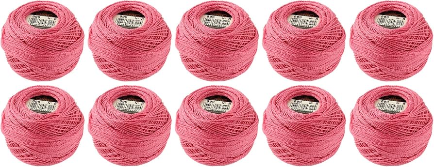 コットンパール  8 mm  ピンク 300pcs Amazon.co.jp: DMC コットンパール 刺繍糸 8番糸 長さ80m 10玉入 #899