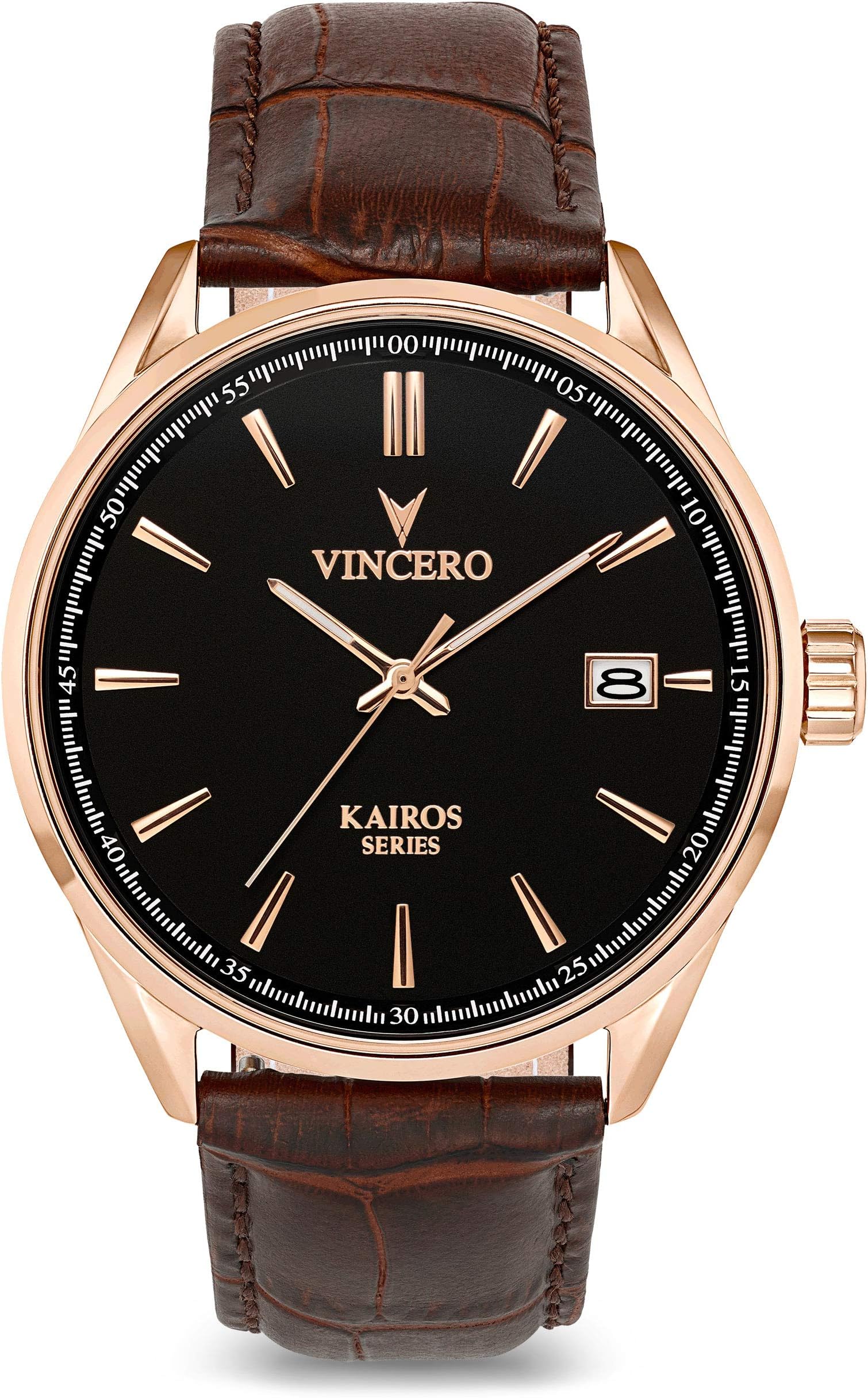 Vincero Kairos Men's Luxury 42 mm Analogue Watch Japanese Quartz Mechanism