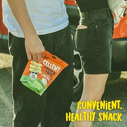 Miniatura 7 de Todd's Better Snacks Egg-Cellent Protein Puffs, crema agria y cebolla  0.44 oz de proteína, sin gluten, apto para paleo, horneado, sin maní,