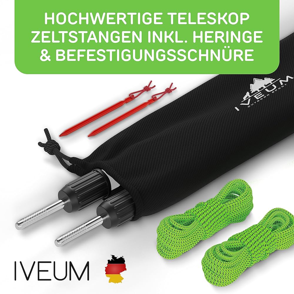 Doben Barra Telescópica Para Tienda De Campaña De Fibra De