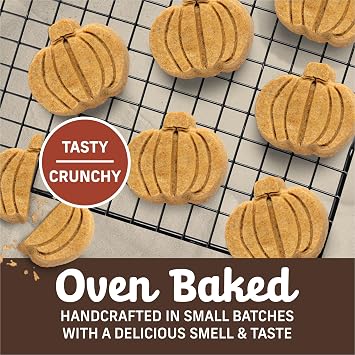 Merrick Oven Baked Dog Treats, Natural and Crunchy Bag of Treats, Pumpkin Patch with Real Pumpkin Snack
