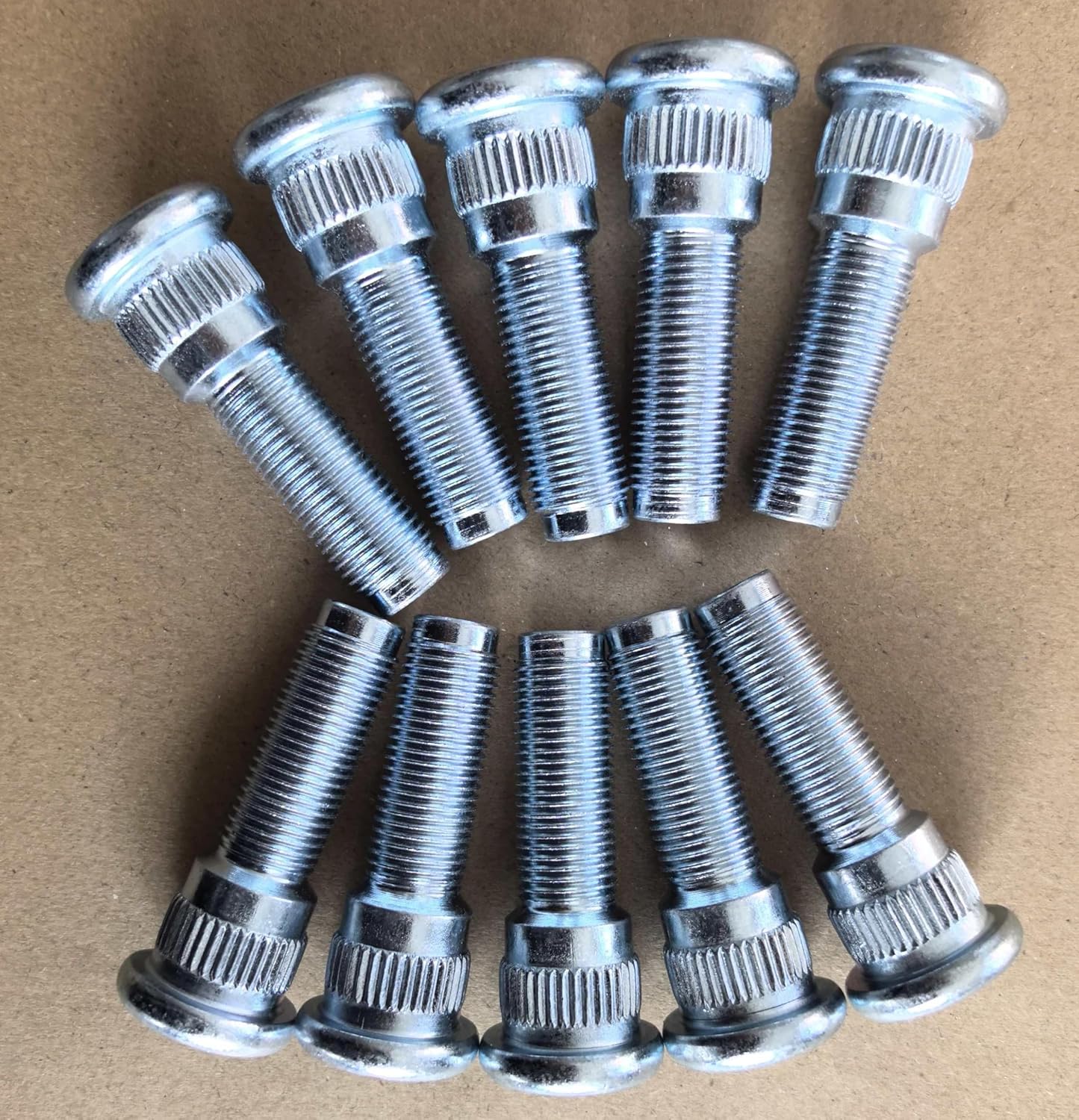 10 PCS 1/2-20 Serrated Rear Wheel Studs 610-446 0.69 in. Knurl, 1.96 in. Length Compatible with 2008-2013 Jeep Liberty, 2007-2012 Dodge Nitro