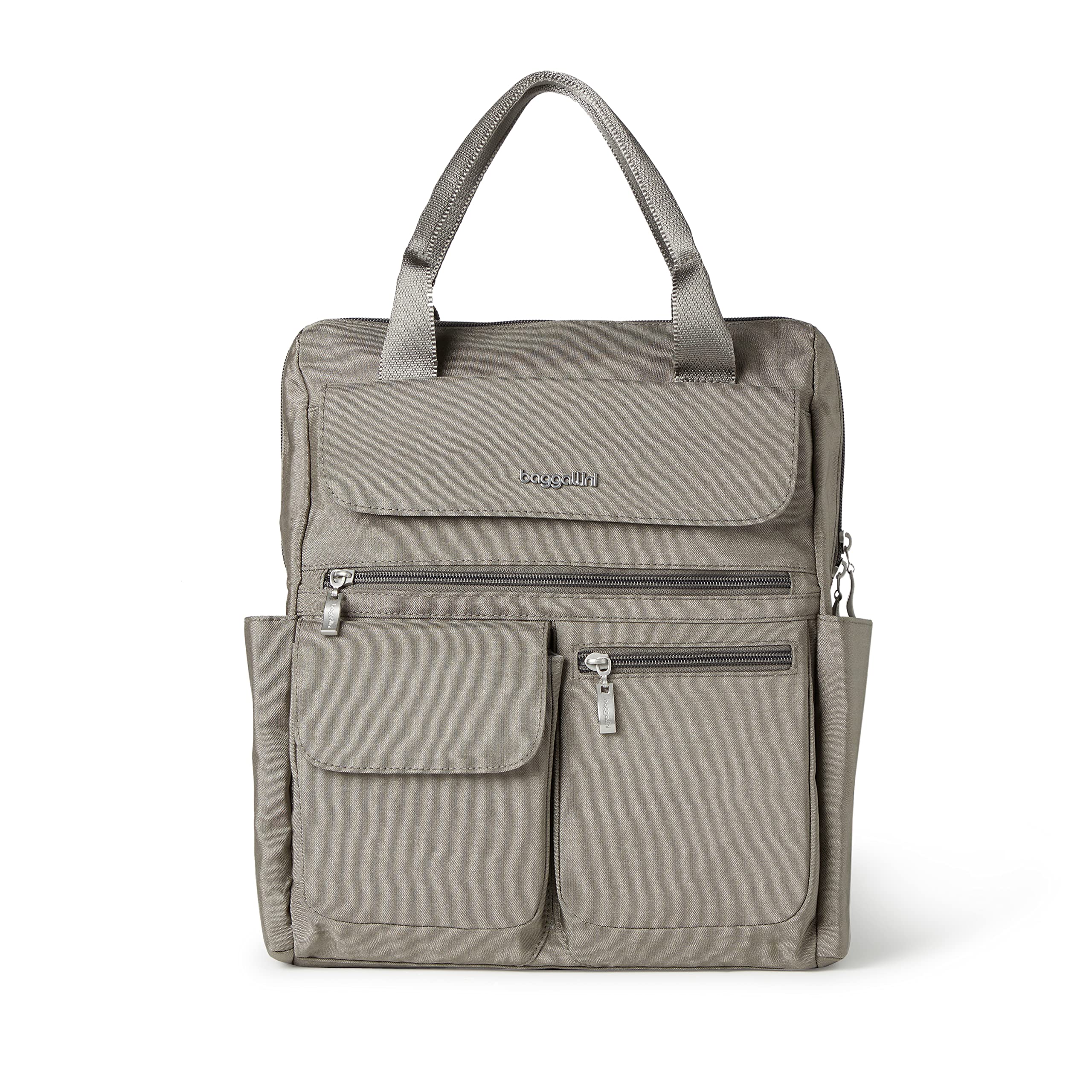 Baggallini Women's Modern Everywhere Laptop Backpack, Sterling Shimmer, One Size UK