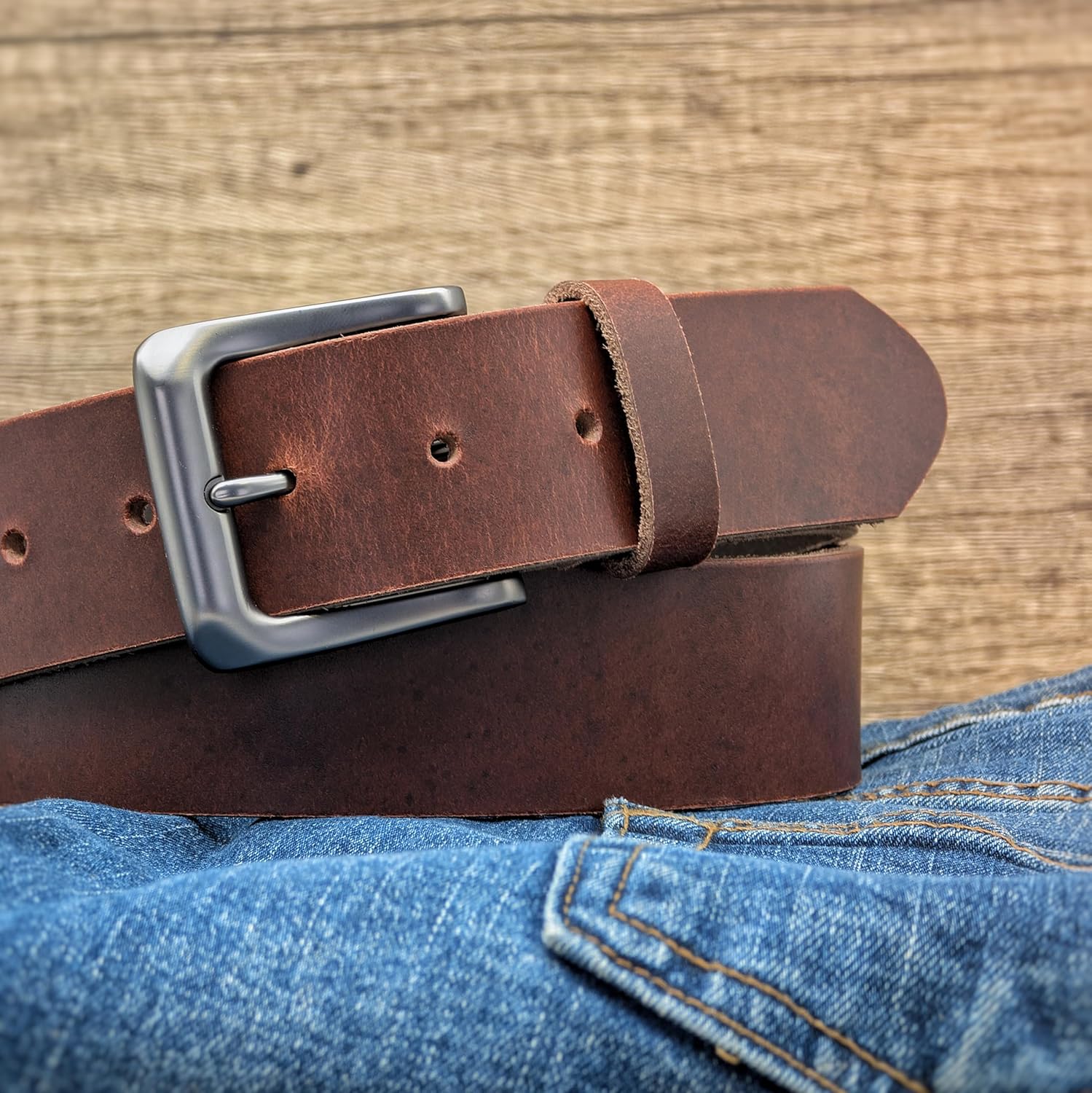 Ashford Ridge 38mm Full Hide Real Leather Belt Made in England - Image 4