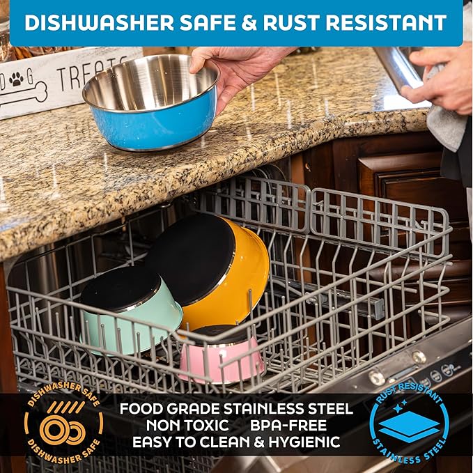 Comederos Perro Gato Acero Inoxidable 2 Unidades miniatura 6