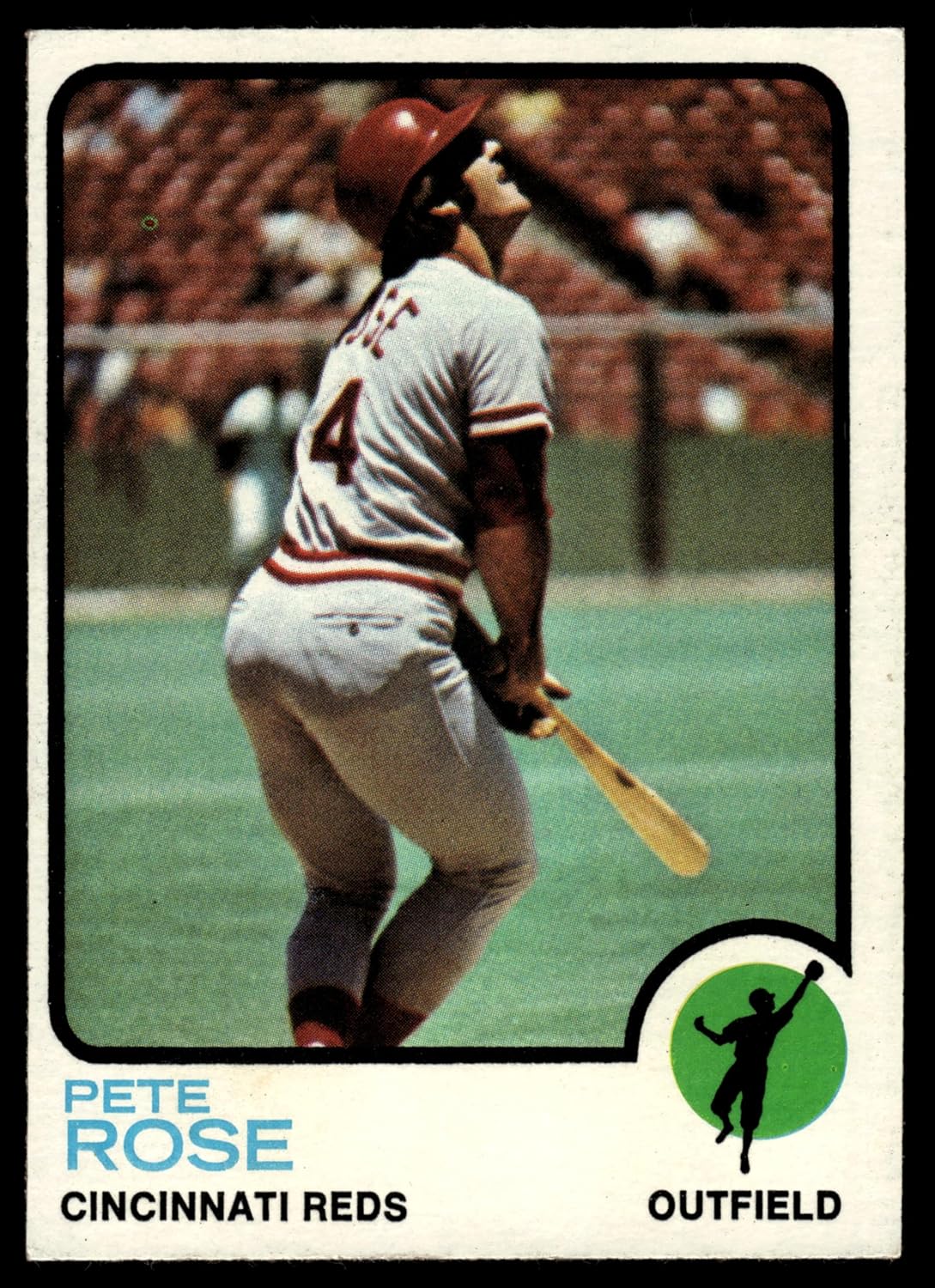1973 Topps # 130 Pete Rose Cincinnati Reds (Baseball Card) GOOD Reds