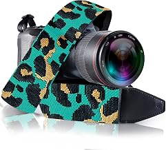 Art Tribute Camera Strap - Shoulder, Crossbody & Neck Camera Strap for Photographers, Fits All Cameras, Canon Nikon Sony Fujifilm, Padded Strap W/Quick Release, Embroidered Cotton & Leather Ends
