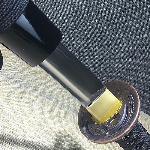 Miniatura 5 de Katana corta hecha a mano japonesa Wakizashi Samurai Espada T10 Acero Arcilla Templada Hoja