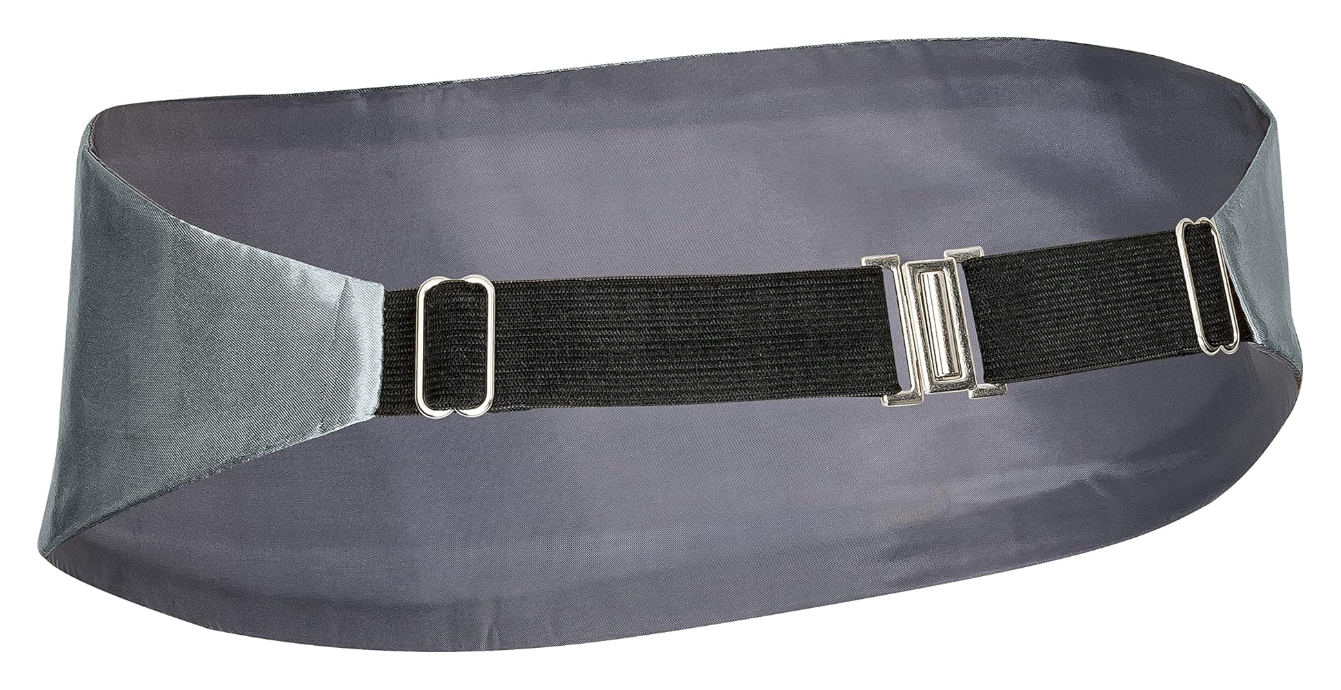 Set Elegante Uomo 3 Pezzi - Papillon, Fascia Smoking E Fazzoletto Taschino In Raso Lucido, Taglia S/M - Foto 4