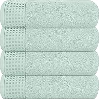 Vista 115 de GLAMBURG Juego de 6 toallas de 100% algodón ultra suave, contiene 2 toallas de baño de 28 x 55 pulgadas, 2 toallas de mano de 16 x 24 pulgadas y 2