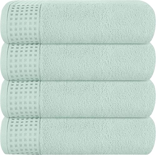 Vista 265 de GLAMBURG Juego de 6 toallas de 100% algodón ultra suave, contiene 2 toallas de baño de 28 x 55 pulgadas, 2 toallas de mano de 16 x 24 pulgadas y 2