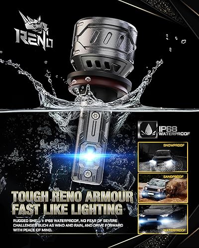 Miniatura 6 de RENO Bombillas antiniebla H11, bombilla H9 H8 H11, bombilla antiniebla de ventilador frío o uso todoterreno, enchufar y usar, paquete de 2