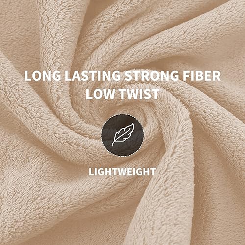 Miniatura 6 de Cosy Family Juego de toallas de microfibra de 8 piezas, 2 toallas de baño, 2 toallas de mano y 4 paños de lavado, toallas ultra suaves y altamente