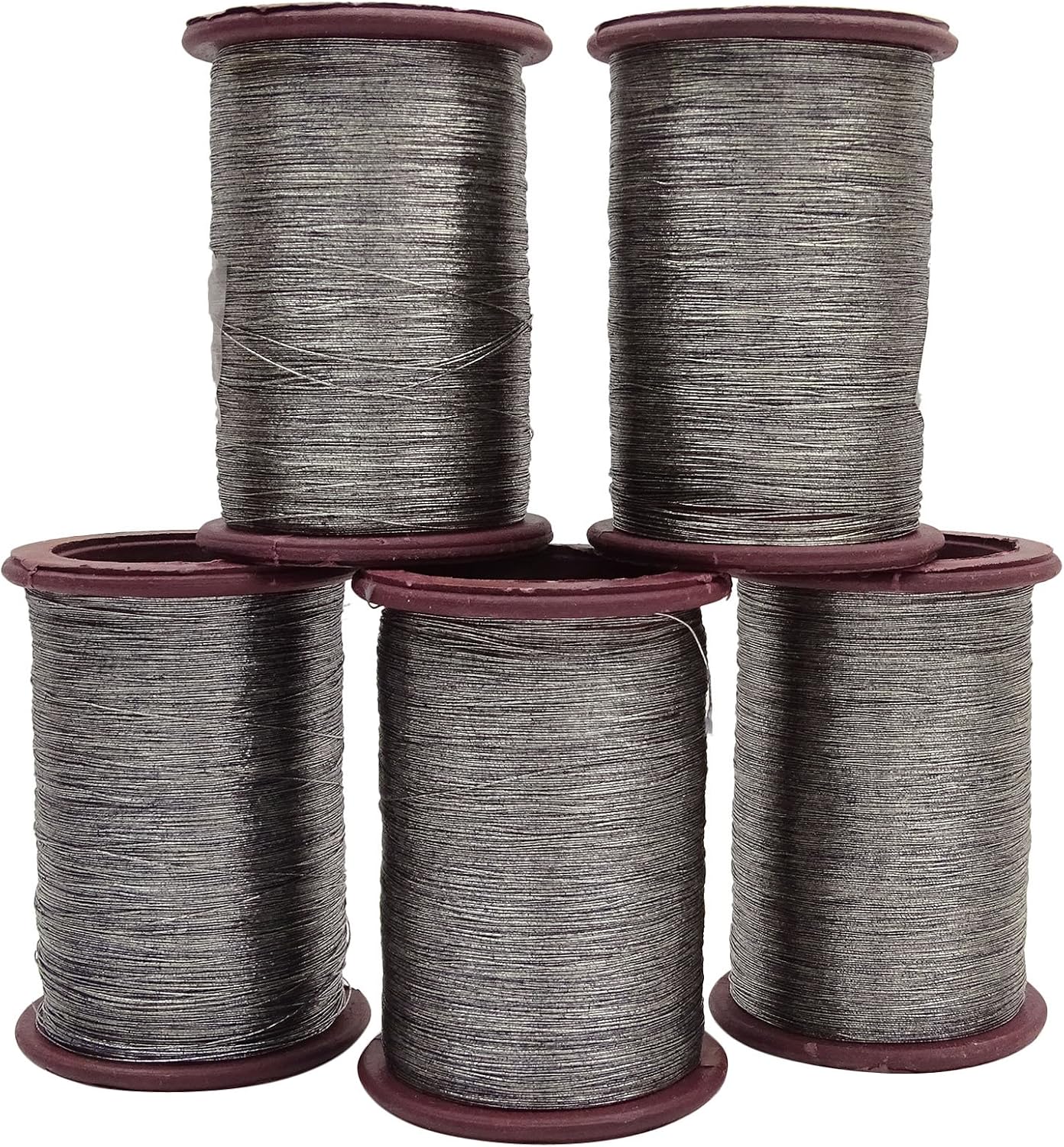 5 Pcs Embroidery Metallic Thread Quilting Machine Stitching Gold Knitting Spool