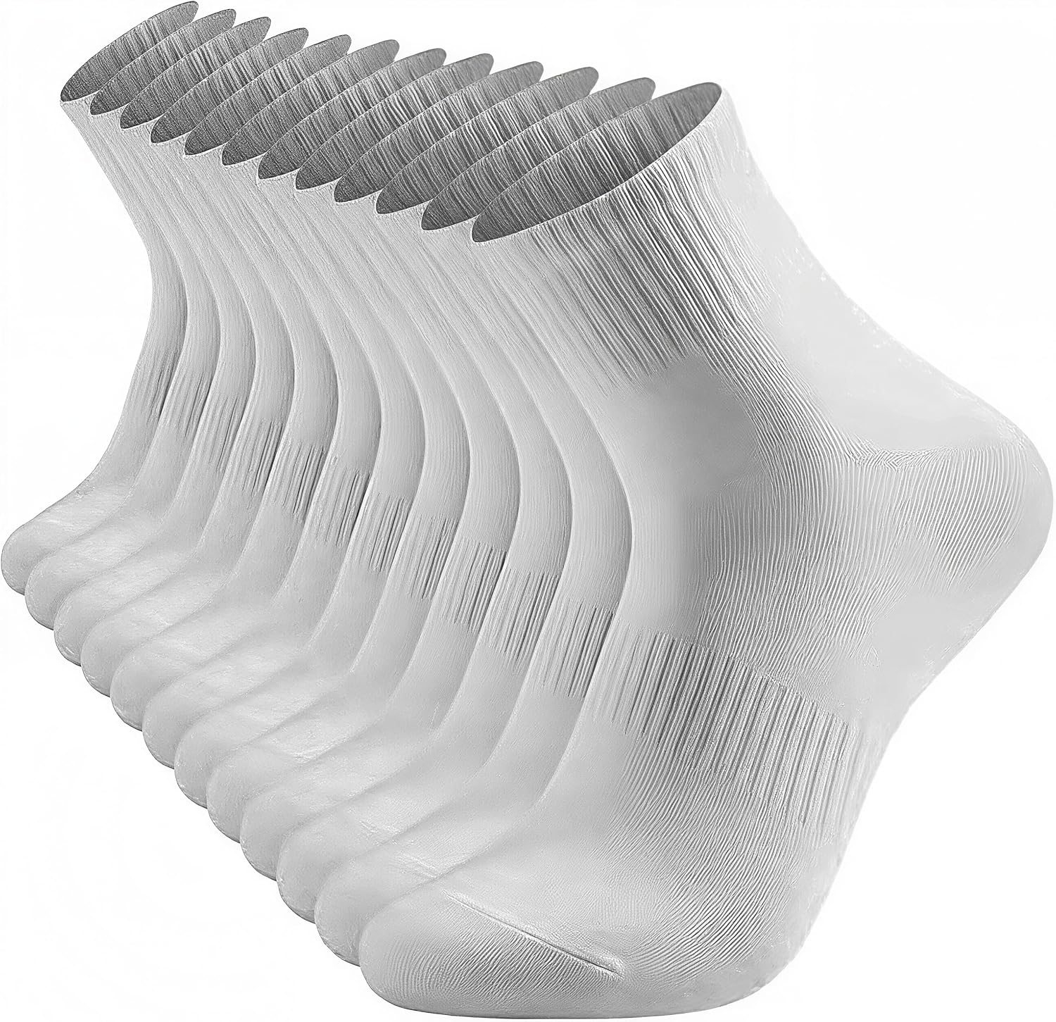 6/9 Pairs Women's Cotton Thin Gym Running Crew Casual Athletic Socks All Season Tube Socks