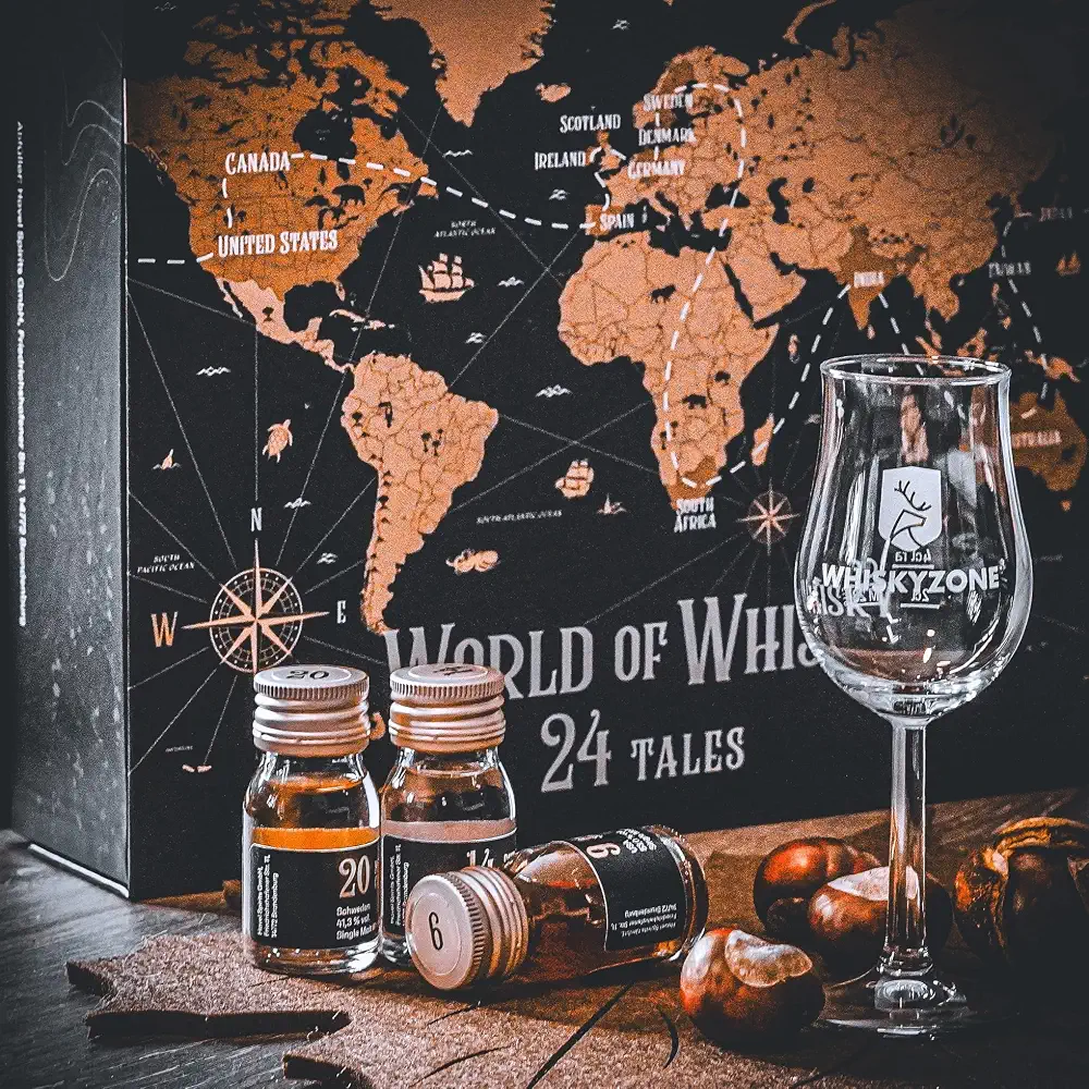 Whisky-Adventskalender mit 24 Proben und Nosing-Glas, Foto 4