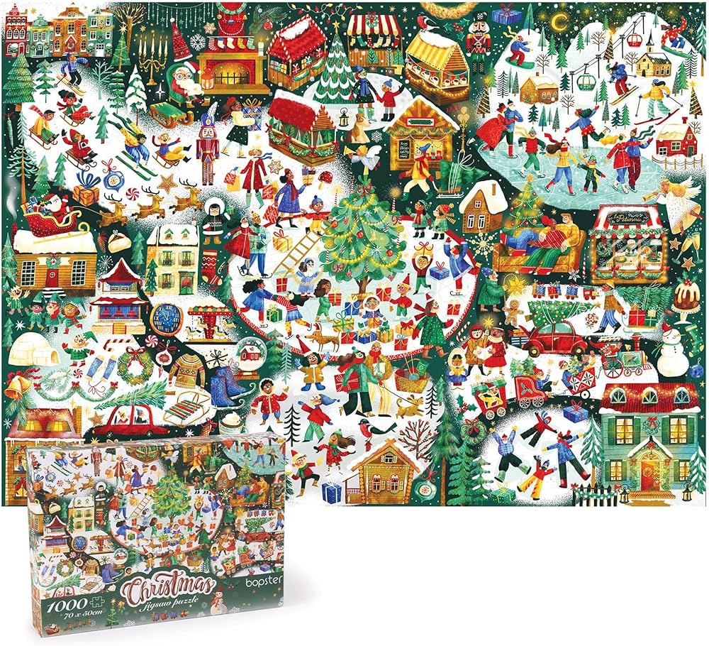 Puzzle 1000 Pezzi Cane di Natale, puzzle Per Adulti 1000