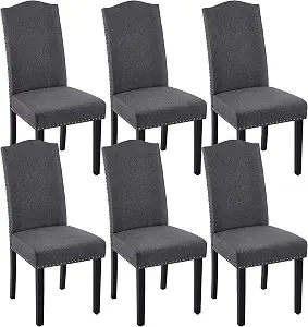 11 Best Dining Room Colors to Transform Your Space 17 Yaheetech Dining Chairs Set of 6 High Back Parson Chairs Dark Gray