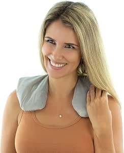 Carex Lavender Neck Wrap Microwavable for Stress Relief - Weighted Heating Pad for Neck and Shoulders