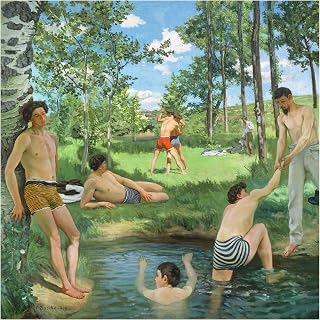 Canvas Wall Art - Jean Frederic Bazille 'Summer Scene, 1869' Wall Art for Living Room, Bedroom, or Office Décor by Trademark Fine Art
